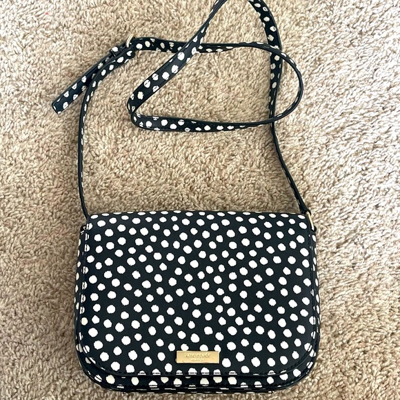 Kate Spade crossbody (large)- black with white polka dots - Picture 4 of 7